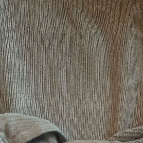 VINTAGE VTG 1946 Jersey Knit Garment Dyed Sage Green Polo Men's Sz L - Picture 4 of 9